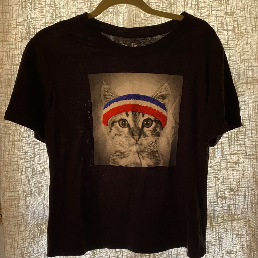 Tennis cat tee